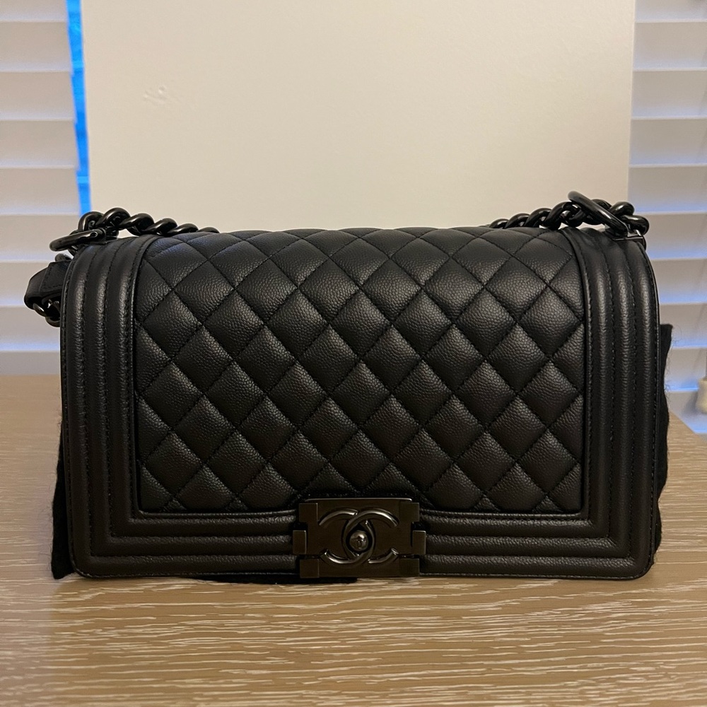 Chanel Medium Boy So Black Caviar